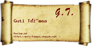 Guti Tímea névjegykártya