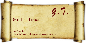 Guti Tímea névjegykártya